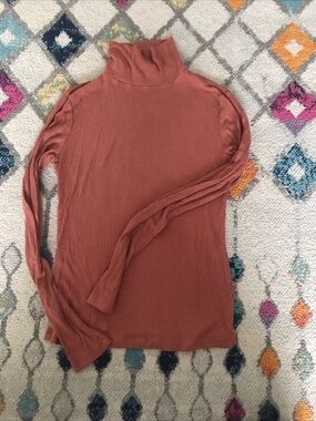 Forever 21 Ribbed Turtle Neck Dusty Rose Size M